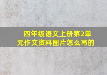 四年级语文上册第2单元作文资料图片怎么写的