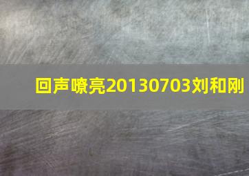 回声嘹亮20130703刘和刚