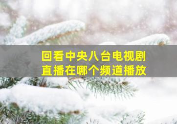 回看中央八台电视剧直播在哪个频道播放