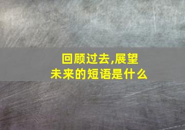 回顾过去,展望未来的短语是什么