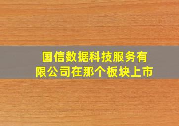 国信数据科技服务有限公司在那个板块上市