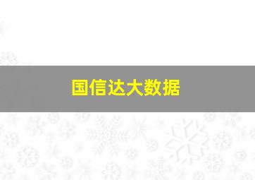 国信达大数据