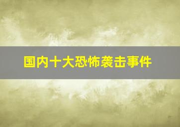 国内十大恐怖袭击事件