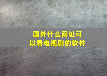 国外什么网址可以看电视剧的软件