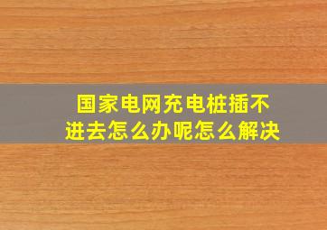 国家电网充电桩插不进去怎么办呢怎么解决