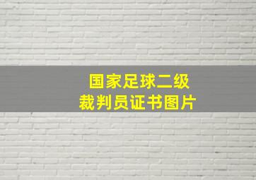 国家足球二级裁判员证书图片