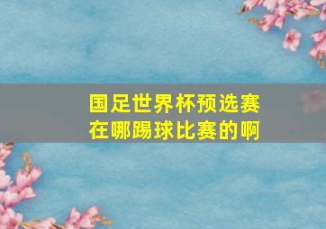 国足世界杯预选赛在哪踢球比赛的啊