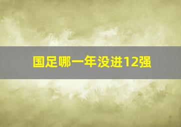 国足哪一年没进12强