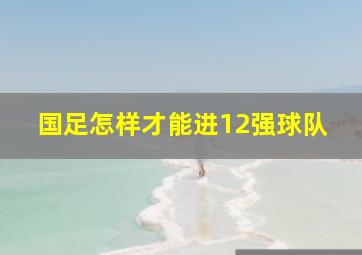 国足怎样才能进12强球队