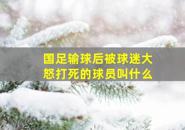 国足输球后被球迷大怒打死的球员叫什么