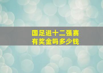 国足进十二强赛有奖金吗多少钱