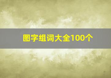 图字组词大全100个