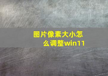 图片像素大小怎么调整win11