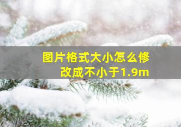 图片格式大小怎么修改成不小于1.9m