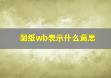 图纸wb表示什么意思