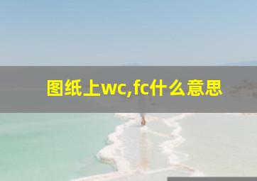 图纸上wc,fc什么意思