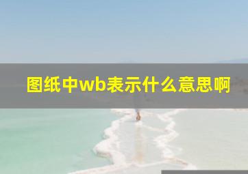 图纸中wb表示什么意思啊