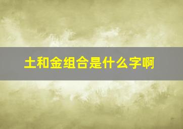 土和金组合是什么字啊