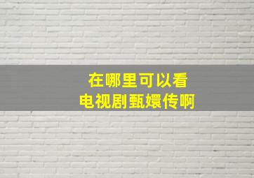 在哪里可以看电视剧甄嬛传啊