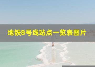 地铁8号线站点一览表图片