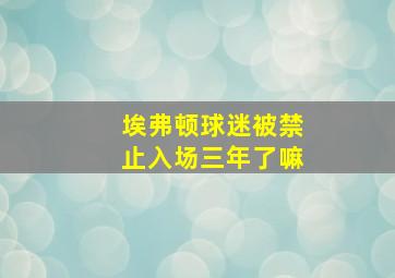 埃弗顿球迷被禁止入场三年了嘛