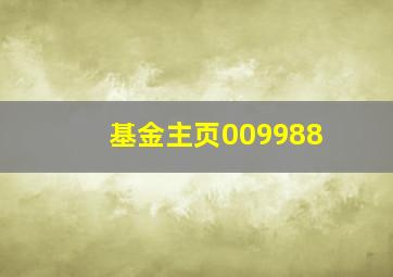 基金主页009988