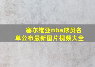 塞尔维亚nba球员名单公布最新图片视频大全