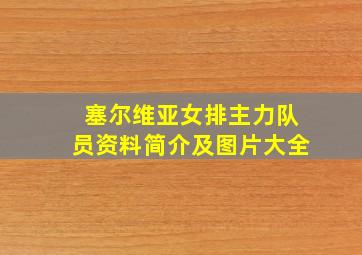 塞尔维亚女排主力队员资料简介及图片大全