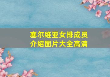 塞尔维亚女排成员介绍图片大全高清