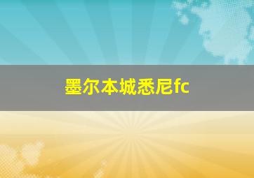 墨尔本城悉尼fc