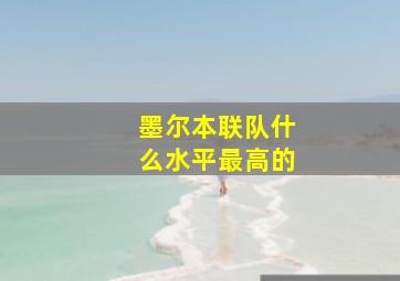 墨尔本联队什么水平最高的