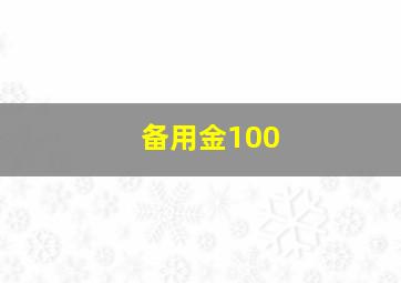 备用金100