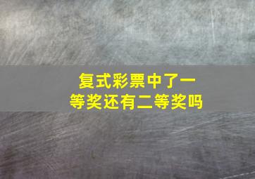 复式彩票中了一等奖还有二等奖吗