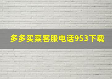 多多买菜客服电话953下载