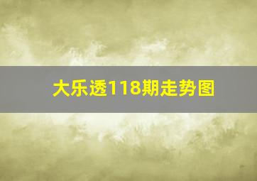 大乐透118期走势图