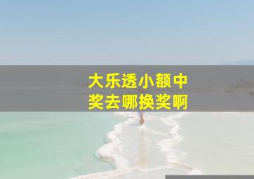 大乐透小额中奖去哪换奖啊