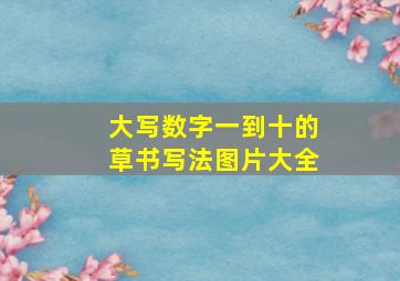 大写数字一到十的草书写法图片大全