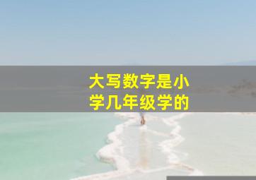 大写数字是小学几年级学的