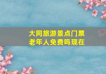 大同旅游景点门票老年人免费吗现在