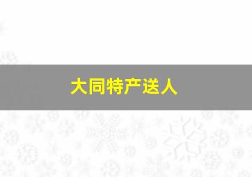 大同特产送人