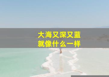 大海又深又蓝就像什么一样