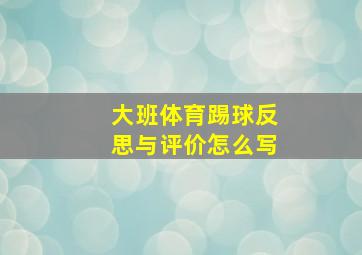 大班体育踢球反思与评价怎么写