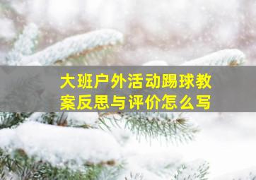 大班户外活动踢球教案反思与评价怎么写