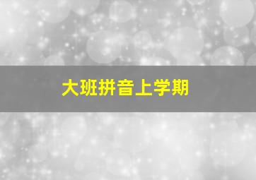 大班拼音上学期