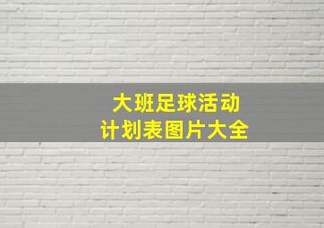 大班足球活动计划表图片大全