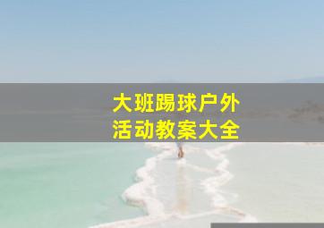 大班踢球户外活动教案大全