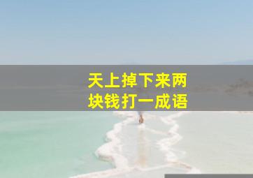 天上掉下来两块钱打一成语