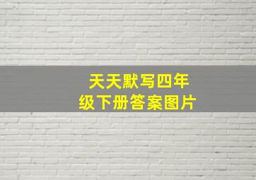 天天默写四年级下册答案图片