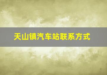 天山镇汽车站联系方式