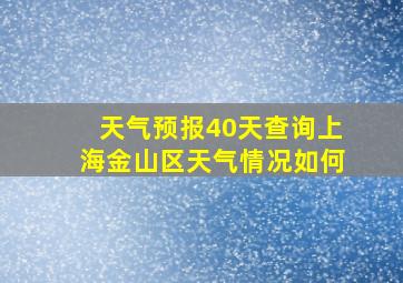 天气预报40天查询上海金山区天气情况如何